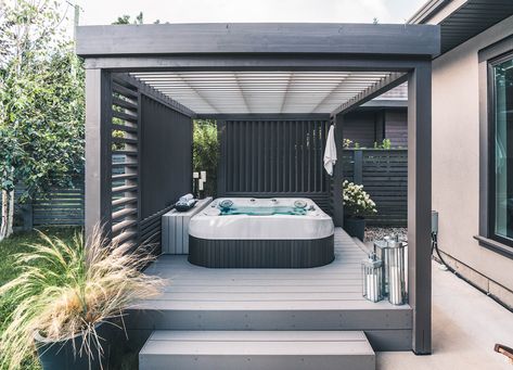 Hot Tub Oasis, Hot Tub Deck Design, Modern Hot Tubs, Hot Tub Privacy, Hot Tub Pergola, Hot Tub Surround, Hot Tub Designs, Hot Tub Patio, Outdoor Hot Tub