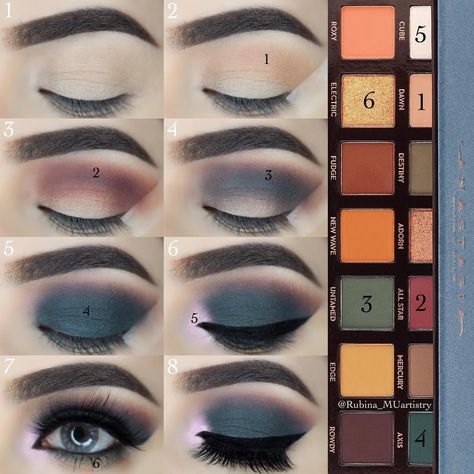 Subculture Palette Looks, Natural Eye Makeup Step By Step, Eye Makeup Step By Step, Subculture Palette, Easy Eye Makeup Tutorial, Make Up Mata, Make Up Inspiration, Eye Makeup Steps, Makeup Step By Step