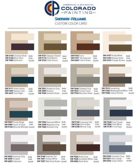 How to Pick Exterior Paint Colors | Colorado Residential Painting Services Exterior House Colors With Shakes, Tri Color House Exterior, Tri Color Exterior House Paint, Warm Tone Exterior House Colors, Paint Ideas For Outside Of House, Almond Windows Exterior Paint Colors, Color For Exterior House Paint, Contemporary Home Exterior Colors, Colors For Outside Of House Paint