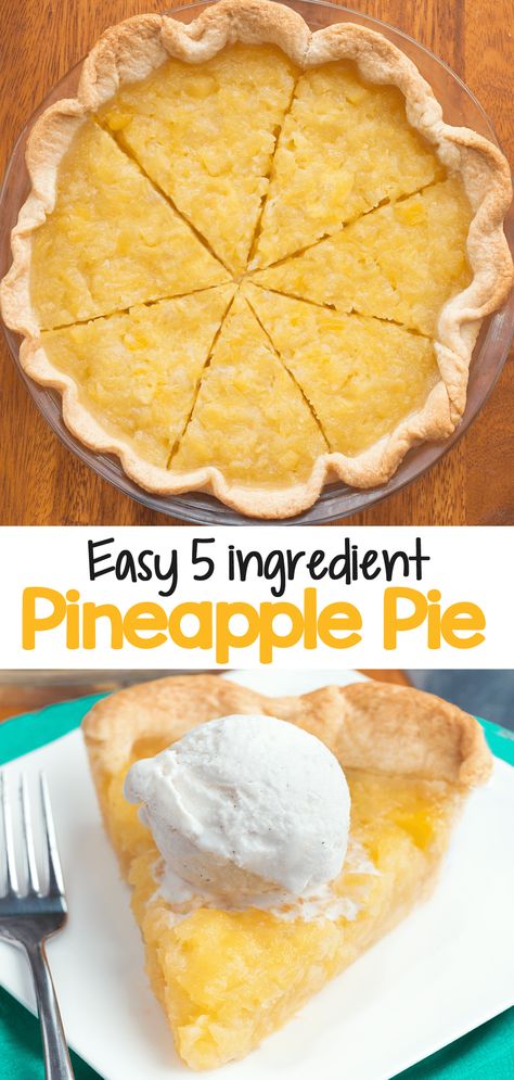 Pineapple Pie Recipe, Deep Dish Cookie, Homemade Pie Recipes, Pineapple Pie, Pineapple Dessert Recipes, Baked Pineapple, Healthy Pumpkin Pies, Pineapple Desserts, Vegan Pumpkin Pie