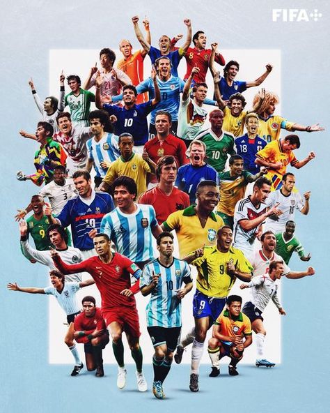 FIFA World Cup on Instagram: "Which legend made you fall in love with the World Cup? ⭐️" Fifa Covers, Football Artwork, Football Players Photos, Mexico Soccer, World Cup Teams, Neymar Jr Wallpapers, Legends Football, England Football Team, 2022 Fifa World Cup