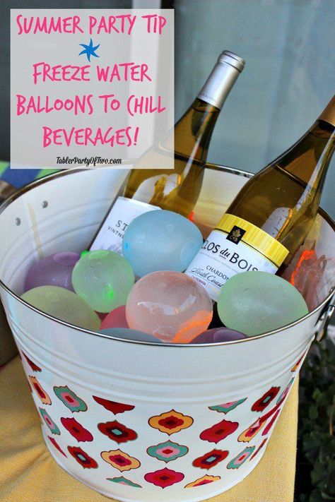 Frozen Water Balloons, Seafood Boil Party, Backyard Bbq Party, Birthday Bbq, Beverage Tub, Seafood Boil, Water Balloons, Creative Idea, Bbq Party