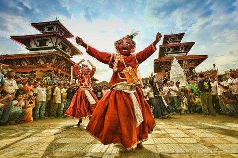 Festivals in Nepal | Culture Spiritual Holidays, Indonesia Tourism, Nepal Culture, Durbar Square, Folk Dance, Ancient Temples, Sacred Places, The Eighth Day, New Year Celebration