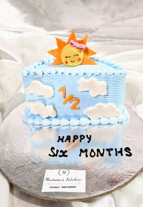 6th month Birthday Cake, Half year birthday cake, 1/2 cake Half Way Around The Sun 6 Months, Half Birthday Cake Boy, 6 Month Baby Cake, Six Month Birthday Cake, 6th Month Birthday Cake, Half Way Around The Sun, 1/2 Birthday Cake 6 Months, 6 Months Birthday Cake, 6 Month Birthday Cake