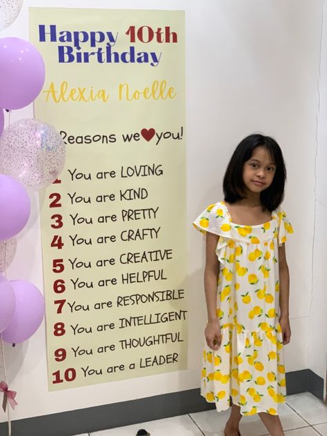 Alexia’s 10th birthday 10 Birthday Picture Ideas, 10year Birthday Ideas, Birthday Ideas For 10 Year Girl, Girl 10th Birthday Party Ideas, Double Digits Birthday Ideas, 10th Birthday Photoshoot Ideas, Girls 10th Birthday Party Ideas, 10th Birthday Ideas, Double Digit Birthday Ideas