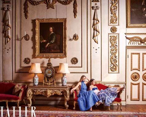 Lady Jemima and Lady Alice Herbert Lay London interview Wilton House | Tatler Stanley Spencer, Wilton House, Thomas Gainsborough, State Room, Cecil Beaton, Summer Entertaining, Stately Home, Love Island, Film Director