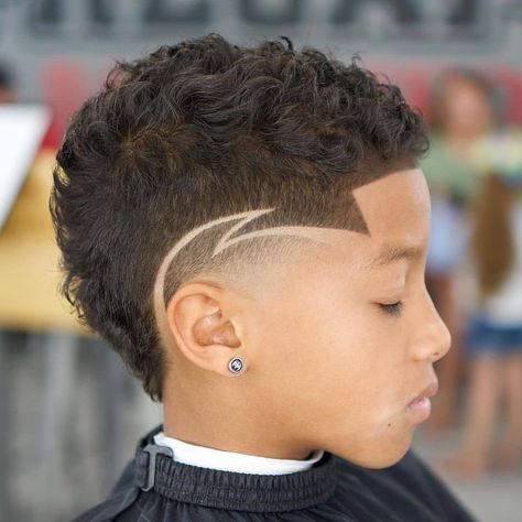 Kid Boy Haircuts, Mohawk Cut, Long Hair Curly, Hair Tattoo, Fresh Haircut, Mens Hairstyles Thick Hair, Kids Hair Cuts, Hair Tattoos, Popular Haircuts