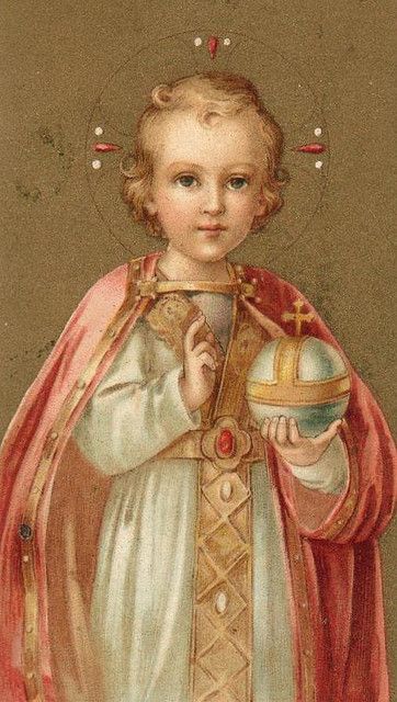 Anastasia Core, Vintage Holy Cards, Infant Of Prague, Religious Pictures, Catholic Images, Christ The King, San Michele, Blessed Mother Mary, Child Jesus