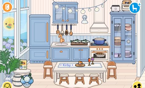 Toca Boca 🍡🍡🍡 Toca Life World Aesthetic Pfp, Bad Room Ideas, Free House Design, Beach House Living Room, Adorable Homes Game, Create Your Own World, Beach Kitchens, Beach House Kitchens, Home Design Floor Plans