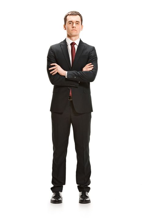 Free Photo | Full body portrait of businessman on white Full Body Photo, Man Full Body, Full Body Portrait, Body Portrait, Professional Men, Full Body Suit, Body Picture, Man Standing, Grown Man