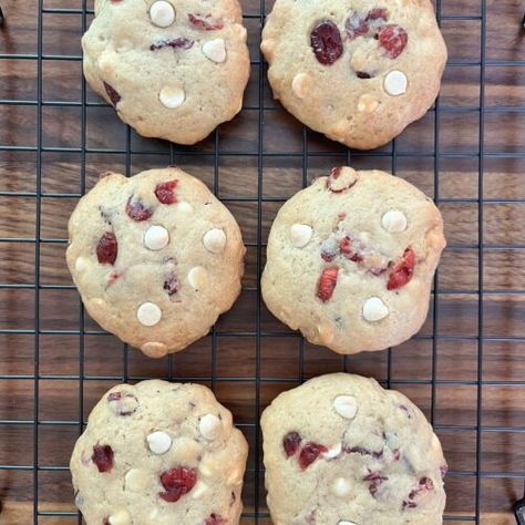 Sourdough White Chocolate Chip Cranberry Cookies - Shakan Ranch White Chocolate Raspberry Sourdough Cookie, Sourdough White Chocolate Cranberry Cookies, White Chocolate Chip Cranberry Cookies, Chocolate Chip Cranberry Cookies, Sourdough Cookies, Cranberry White Chocolate Chip Cookies, Recipe Using Sourdough Starter, White Chocolate Cranberry Cookies, White Chocolate Chip