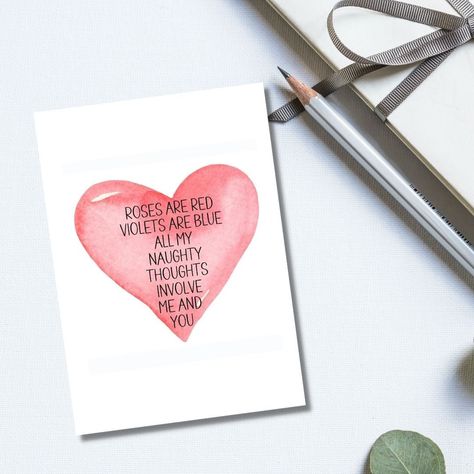 Dirty Birthday Cards, Birthday Card Husband, Diy Cards For Boyfriend, Dirty Valentine, Valentine Notes, Cute Easy Doodles, Valentine Postcards, Easy Doodles, Birthday Cards For Boyfriend