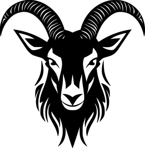 Goat - High Quality Vector Logo - Vector illustration ideal for T-shirt graphic Goat Silhouette Design, Goat Icon, Bikes Stickers, Goat Vector, Goat Tattoo, Goat Design, Goat Logo, Drawing Arts, Goat Art