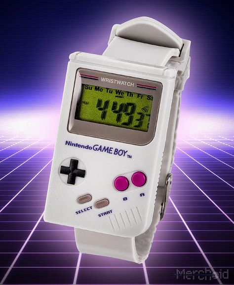 Nintendo Game Boy Watch Digital Clock Design, Mario Land, Clock Games, Portable Game Console, Super Mario Land, Games Console, Original Nintendo, Lego Games, Boys Watches