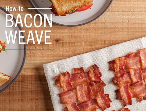 Bacon Weave, Bacon Blt, Bacon Dinner, Pork Recipes Easy, Bacon Sandwich, Bacon In The Oven, Bacon Appetizers, Cooking Bacon, Baked Bacon