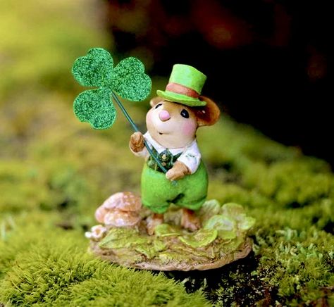 St Patric, Wee Forest Folk, Now What, Cute Little Animals, St Patrick, Forest, Valentines, Novelty Christmas, Christmas Ornaments