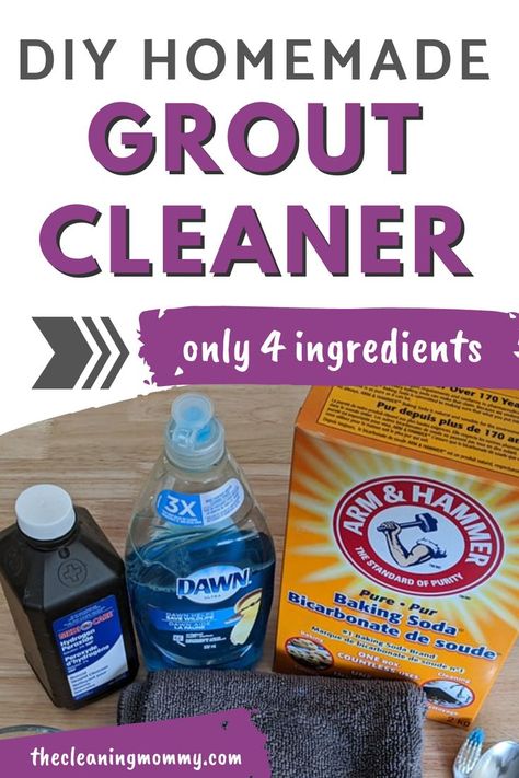 Easy DIY Grout Cleaner - How To Clean Your Grout Grout Cleaning Diy, Grout Cleaner Recipe, Diy Grout Cleaner, Best Grout Cleaner, Homemade Grout Cleaner, Diy Grout, Homemade Cleaning Supplies, Diy Cleaning Solution, Homemade Cleaning Solutions