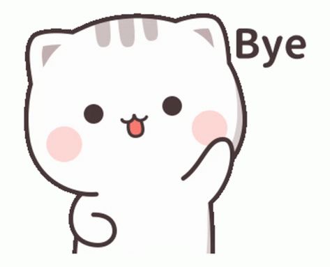 Bye Sticker, Bye Gif, Cutie Cat-chan, Pixel Kawaii, Calin Gif, Waving Gif, Doodles Bonitos, Images Emoji, Cutie Cat