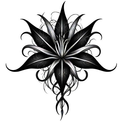 Dark Black Tattoos Coverup, Tattoo Ideas For Cover Ups, Gothic Flower Drawing, Geometric Cover Up Tattoo, Neck Cover Up Tattoos For Women, Dark Flower Tattoo Cover Up, Lower Back Cover Up Tattoos For Women, Coverup Tattoo Designs For Women, Goth Flower Tattoo