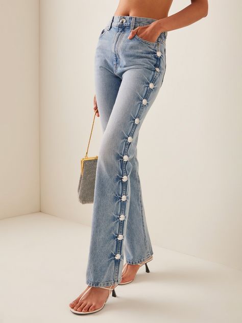 Buy Inexpensive Jeans at Stylewe online store, SPU: 19JE1Q65AF, Color: Denim Blue, Edition type:Regular Fit, Silhouette:H-Line. Plain Jeans, Fall Attire, Trendy Jeans, Pants Denim, Fall Clothing, Lined Jeans, Jeans Fashion, Urban Wear, Jeans For Women