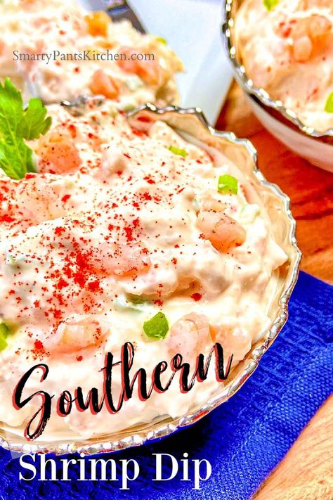 Shrimp Dip in decorative bowl. Shrimp Dip With Canned Shrimp, Recipes With Canned Shrimp, Appetizer Recipes With Shrimp, Shrimp Dip Cold, Shrimp Spread For Crackers, Tiny Shrimp Dip, Easy Shrimp Dip Recipe, Seafood Dips Recipes Cold, Shrimp Dips And Appetizers