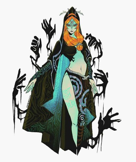 Twilight Princess Princess Zelda, Zora Fanart Zelda, The Legend Of Zelda Gerudo, Zelda Art Twilight Princess, Midna Twilight Princess Manga, Legend Of Zelda Oc, Twilight Princess Characters, Midna Twilight Princess, Twilight Princess Art