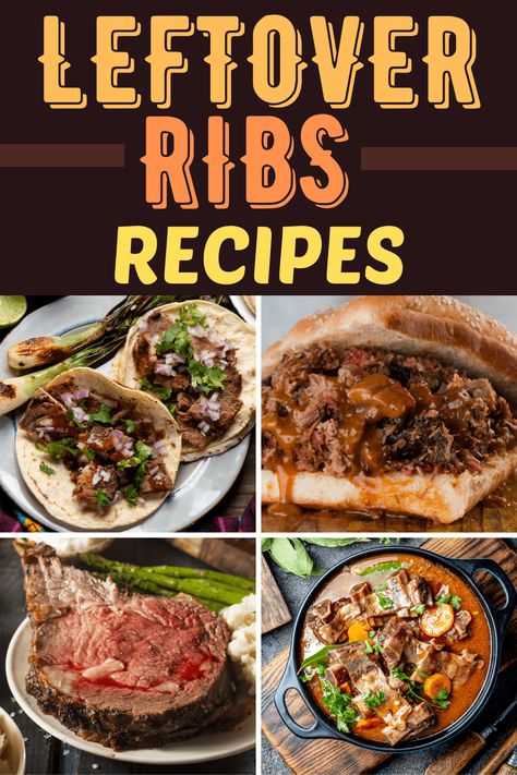 Try these leftover ribs recipes for meals the entire family will love! From sandwiches to tacos to soup, ribs taste even better the second time around. Leftover Ribs, Prime Rib Recipes, Prime Rib Soup, Leftover Prime Rib Recipes, Prime Rib Sandwich, Ribs Recipes, Bbq Pork Sandwiches, Boneless Pork Ribs, Rib Sandwich