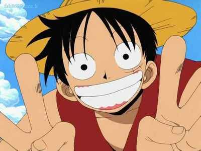 A big happy smile on Luffy face (One Piece) Straw Hat, Straw, One Piece, Red, Anime