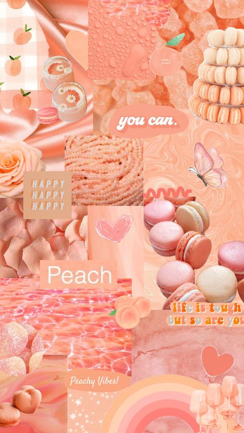 #peach #wallpaper White Peach Aesthetic, Peach Color Wallpaper, Peach Wallpaper Aesthetic, Peach Moodboard, Canva 101, Coral Aesthetic, Peach Paradise, Peachy Aesthetic, Y2k Aesthetic Wallpaper