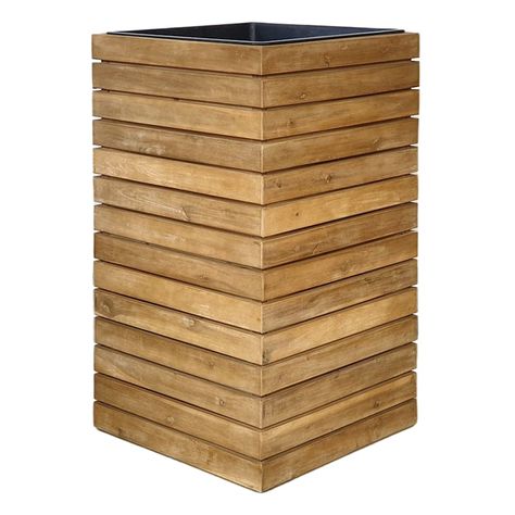 Honeybloom Park City Wood Planter, Extra Large Garage Planters, Wooden Planters Outdoor, Tall Wooden Planters, Tall Planters Front Door, Tall Planter Boxes, Modern Planters Outdoor, Front Porch Planters, Door Planter, Garden Stools