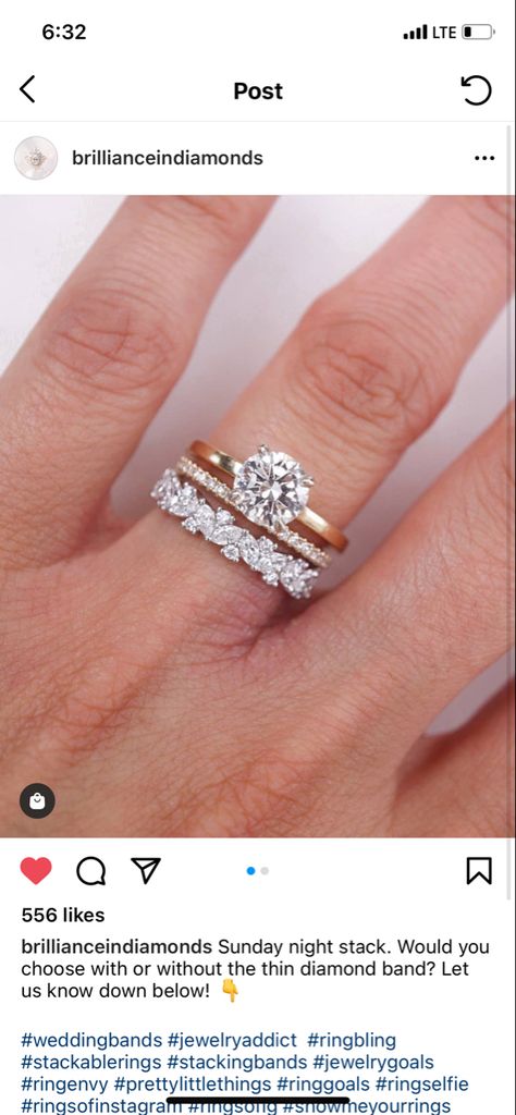 From brilliance. Multishape band in silver. Want wedding band to sit flush with Engagement ring. 3rd Ring Band, Multishape Diamond Ring, Wedding Band For Solitaire Ring Round, Low Profile Wedding Band, 3 Wedding Bands, Wedding Ring Pics, Circle Engagement Rings, Wedding Band Styles, Stacked Wedding Bands