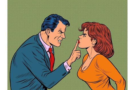 A man and a woman emotionally, argue, conflict. Pop art retro illustration kitsch vintage 50s 60s style Angry Wife, Intro To Art, Pop Art Retro, Kitsch Vintage, Vintage Pop Art, Man Illustration, 60s Style, Retro Illustration, Male Art