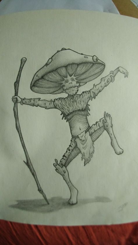 Mushroom man Mushroom Guy Drawing, Mushroom Man Tattoo, Mushroom Man Drawing, Man Character Art, Mushroom Wizard, Mushroom Person, Mushroom Guy, Shroom Art, Mushroom Man