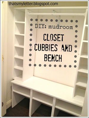 diy mudroom closet cubbies and bench Mudroom Closet Makeover, Closet Cubbies, Cubby Bench, Mudroom Cubbies, Cubbies Mudroom, Mudroom Closet, Closet Redo, Front Closet, Coat Closet Organization