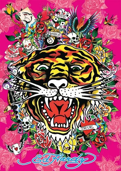 ed hardy Ed Hardy Designs, Ed Hardy Tattoos, Ed Wallpaper, Arts Ed, Lion Tattoo, Ed Hardy, Abstract Animals, Abstract Wallpaper, Live Wallpapers