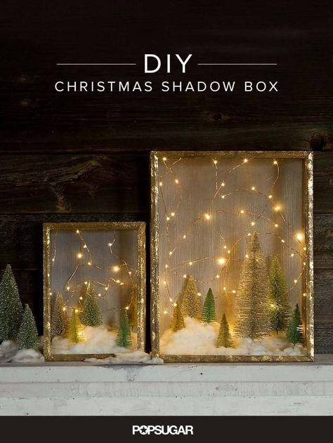 Putting away an outdoor Christmas lights display can be easy if you follow some simple rules and instructions. Holiday lights don't have to get tangled and broken! Diy Christmas Shadow Box, Diy Christmas Light Decorations, Shadow Box Diy, Shadow Box Kunst, Fairy Lights Diy, Winters Tafereel, Diy Christmas Lights, Diy Shadow Box, Christmas Shadow Boxes