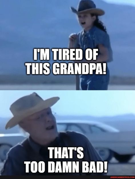 Found on America’s best pics and videos Grandpa Quotes, Tired Of Work, Disney Sleeve, Classic Comedies, Im Tired, Birthday Meme, Meme Template, Video App, The More You Know