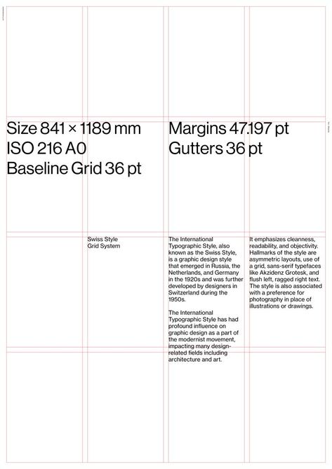 This versatile grid system is designed specifically for A0 printed poster typography projects. This grid / template system, along with layout examples and comprehensive style sheets, has been designed to reflect the Swiss / International Typographic Style of the mid-20th century. You can purchase this grid system for Adobe InDesign. Grids Layout Design, A0 Poster Design, Swiss Design Grid System, Indesign Grid Layout, Swiss Typography Layout, Swiss Grid Layout, Grids Graphic Design, Typography Grid Layout, Grid System Poster