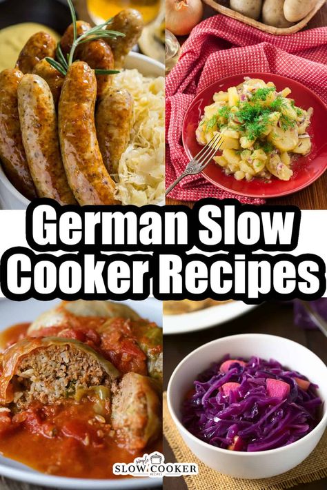 German Recipes Dinner, Simple Slow Cooker Recipes, Easy German Recipes, German Christmas Food, German Food Authentic, German Sausage, Slow Cooker Lentils, Oktoberfest Food, Octoberfest Food