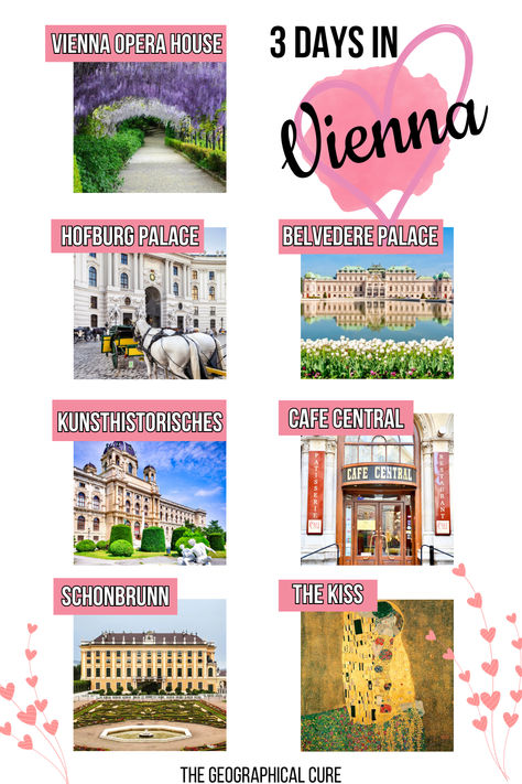 Pinterest pin for 3 days in Vienna itinerary Vienna What To Do, 3 Days In Vienna, Vienna Bucket List, Vienna Guide, Vienna Itinerary, Vienna Trip, Day Trips From Vienna, Things To Do In Vienna, 1 Day Trip