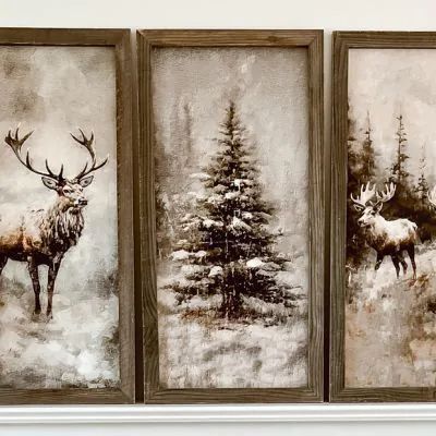 CYBER MONDAY WITH DEB & DANELLE | Shop Sales Events Antique Farmhouse Wall Art Collage Ideas, Woodsy Christmas, Mantle Christmas, Wall Art Frame, Rustic Frames, Cabin Ideas, Art Antique, Reclaimed Barn Wood, Antique Farmhouse