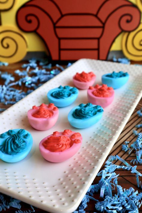 Blues Clues Themed Food, Blues Clues Birthday Party Food Ideas, Blues Clues Party Food Ideas, Pink And Blue Food Ideas, Blue Clues Birthday Party Ideas Food, Blues Clues And Magenta Birthday Party, Blues Clues Third Birthday Party, Blues Clues Themed Birthday Party, Blues Clues Food Ideas