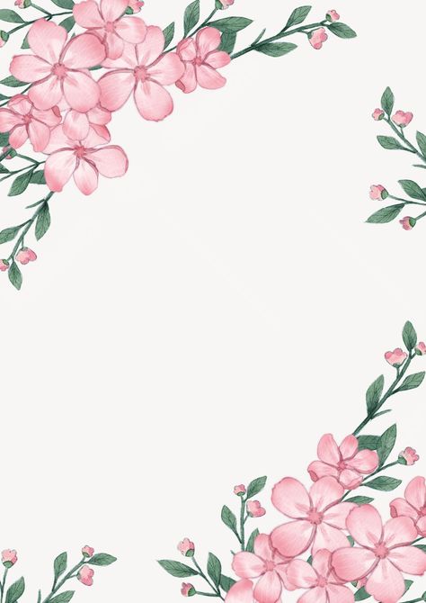 floral plants with pink flowers page border background Flower Page Border, Boarders Designs, Plants With Pink Flowers, Boarders Designs For Projects, Printable Border, Plant Cartoon, Beautiful Borders, Border Background, Front Page Design