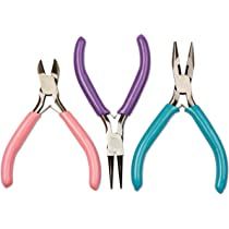 Cousin Tool Kit, 3-Piece, Onе Paсk : Amazon.co.uk: Home & Kitchen Chain Nose Pliers, Tools Jewelry, Jewelry Making Kits, Jewelry Pliers, Jewelry Making Tools, Floral Wire, Making Tools, Aqua Color, Jewelry Tools