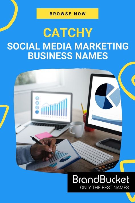 In this collection, you'll find 50+ catchy brand names for Social Media Marketing Businesses that will help you get started on your way to success. Check out the name ideas here! marketing business, marketing business names, marketing business ideas, social media marketing, social media business tips, social media business posts, digital marketing agency names, digital marketing agency name ideas, premium domain names, brandable business name, clever startup name, catchy startup name Marketing Agency Name Ideas, Marketing Business Names, Find A Business Name, Best Marketing Campaigns, Company Name Generator, Funny Marketing, Instagram Business Marketing, Business Name Ideas, Social Media Content Planner