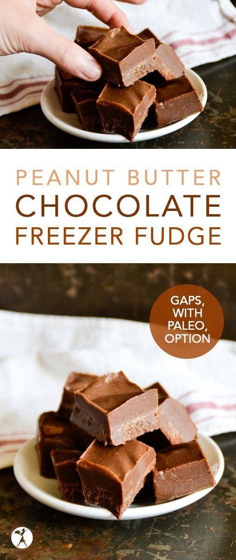 This GAPS-friendly, dairy-free Peanut Butter Chocolate Freezer Fudge is full of healthy fats, and is only sweetened with honey! #chocolate #peanutbutter #gapsdiet #fudge #summer #healthytreats #cleaneating #paleooption #veganoption Healthy Fudge Recipe, Vegan Fudge Recipes, Paleo Fudge, Chocolate Desserts Fancy, Freezer Fudge, Healthy Fudge, Vegan Fudge, Peanut Butter Fudge Recipe, Peanut Butter Fudge Easy