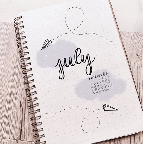 Lavender Notebook, July Bullet Journal, Bullet Journal Spread Ideas, Journal Spread Ideas, Artist Hue, Seni Mural, Planer Cover, Organizator Grafic, Bullet Journal Set Up