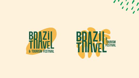 Branding - Brazil Travel & Tourism Festival on Behance Festival Logo Design, Brazil Design, Logo Voyage, Brazil Logo, Festival Branding, Tourism Design, Travel Agency Logo, Place Branding, Tourism Logo