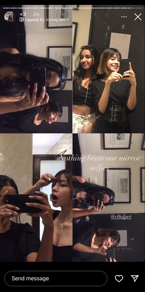 Washroom together #aesthetic mirror selfie mirror poses #aestheticstyle #selfietime #poses #aestheticfeed #storyig #storyideas #igstoryideas Washroom Aesthetic Pictures, Mirror Selfie For Friends, Mirror Selfie Ideas With Best Friend, Mirror Selfie Aesthetic No Face Caption, Mirror Selfie Aesthetic Captions Instagram, Aesthetic Mirror Captions, Mirror Selfie With Friends Captions, Washroom Mirror Selfie Captions, Song For Mirror Selfie Insta