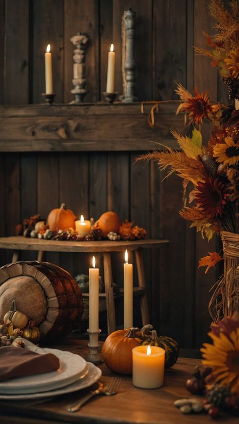 Transform your home into a cozy autumn sanctuary with these stunning fall Thanksgiving decor DIY ideas From elegant table candle centerpieces to charming Hobby Lobby finds spruce up your Front Porch Living Room Outdoor Farmhouse Kitchen or Modern Porch effortlessly Add warmth and charm to your space this season Table Candle Centerpieces, Thanksgiving Decor Diy, Front Porch Living, Luxury Mediterranean Homes, Creative Vision Boards, Thanksgiving Decor Ideas, Thanksgiving Aesthetic, Autumn Living Room, Candle Table Centerpieces